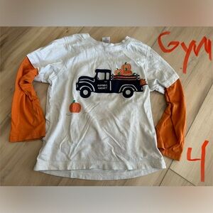 Gymboree Fall Pumpkin Embroidered long sleeve shirt